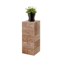 MCW Blumentisch -A15, Blumensäule Blumenständer, Tanne Holz rustikal massiv FSC-zertifiziert ~ 75cm