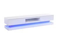 Kauf-unique TV-Möbel mit LED-Beleuchtung FIRMAMENT - Holz (MDF) - Weiß