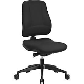 Prosedia bureaustoel LEANOS V KOMFORT, synchroonmechanisme, zonder armleuningen, lordosesteun, knierol, zwart/zwart