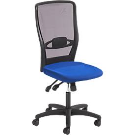 Prosedia bureaustoel YOUNICO PLUS 8 Design, synchroonmechanisme, zonder armleuningen, lordosesteun, zwart/blauw