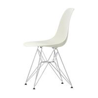 Vitra DSR - Eames Plastic Side Chair Stuhl / (1950) - Beine verchromt -  - Grau