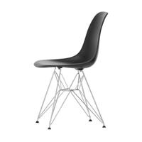 Vitra DSR - Eames Plastic Side Chair Stuhl / (1950) - Beine verchromt -  - Schwarz