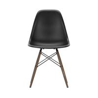 Vitra DSW - Eames Plastic Side Chair Stuhl / (1950) - Dunkles Holz -  - Schwarz
