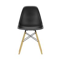 Vitra DSW - Eames Plastic Side Chair Stuhl / (1950) - Helles Holz -  - Schwarz