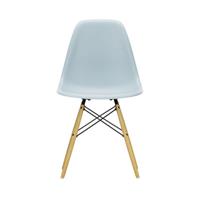 Vitra DSW - Eames Plastic Side Chair Stuhl / (1950) - Helles Holz -  - Blau/Grau