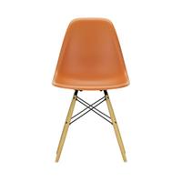 Vitra DSW - Eames Plastic Side Chair Stuhl / (1950) - Helles Holz -  - Orange