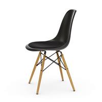 Vitra DSW - Eames Plastic Side Chair Stuhl / (1950) - Sitzkissen / Helles Holz -  - Schwarz