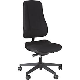 Prosedia bureaustoel LEANOS V ERGO, synchroonmechanisme, zonder armleuningen, hoge rugleuning, zwart/zwart
