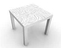 Bilderwelten Beistelltisch Muster & Textur Zebra Design hellgrau Streifenmuster