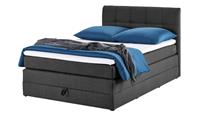 Boxspringbett ¦ schwarz ¦ Maße (cm): B: 143 H: 113 T: 212  - Möbel Kraft