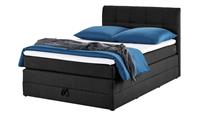 Boxspringbett ¦ schwarz ¦ Maße (cm): B: 143 H: 113 T: 212  - Möbel Kraft