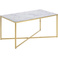 PKline Alisma Couchtisch Marmor Print weiß Holz Wohnzimmer Beistelltisch Tisch Sofa