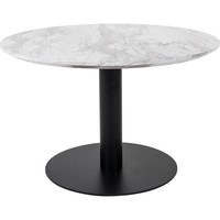 PKline Bologna Couchtisch Ø70cm Marmoroptik schwarz weiß Holz Beistelltisch Tisch Sofa