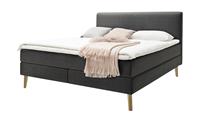 Boxspringbett ¦ grau ¦ Maße (cm): B: 163 H: 114 T: 213  - Möbel Kraft