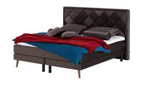 Playboy Boxspringbett  Audrey ¦ grau ¦ Maße (cm): B: 150 H: 118 T: 210  - Möbel Kraft