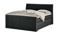 Boxspringbett ¦ schwarz ¦ Maße (cm): B: 168 H: 124 T: 231  - Möbel Kraft