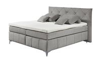 Kollektion Kraft Boxspringbett 180x200 cm ¦ grau ¦ Maße (cm): B: 200 H: 118  - Möbel Kraft