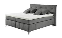 Kollektion Kraft Boxspringbett 180x200 cm ¦ grau ¦ Maße (cm): B: 200 H: 118  - Möbel Kraft