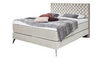 Boxspringbet ¦ beige ¦ Maße (cm): B: 162 H: 130 T: 211  - Möbel Kraft