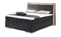 Primo Massivholz-Boxspringbett mit LED-Beleuchtung ¦ grau ¦ Maße (cm): B: 190 H: 130  - Möbel Kraft