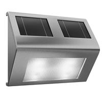 Monzana LED Solar Wandleuchte Edelstahl IP65