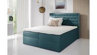 Stylefy Aladin Boxspringbett Velours 120x200 cm Türkis