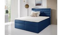 Stylefy Aladin Boxspringbett Velours 120x200 cm Dunkelblau