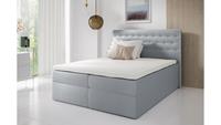 Stylefy Aladin Boxspringbett Velours 120x200 cm Silber