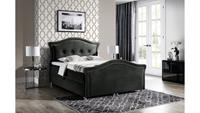 Stylefy Marlon Lux Boxspringbett Strukturstoff 120x200 cm Schwarz