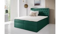 Stylefy Aladin Boxspringbett Velours 200x200 cm Grün