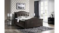 Stylefy Marlon Lux Boxspringbett Kunstleder 120x200 cm Braun