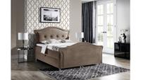 Stylefy Marlon Lux Boxspringbett Kunstleder 120x200 cm Hellbraun