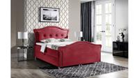 Stylefy Marlon Lux Boxspringbett Kunstleder 120x200 cm Rot