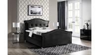 Stylefy Marlon Lux Boxspringbett Kunstleder 120x200 cm Schwarz