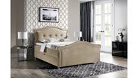 Stylefy Marlon Lux Boxspringbett Velours 120x200 cm Creme