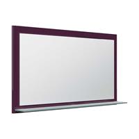 Möbel4Life Wandspiegel mit Glasablage Violett Hochglanz