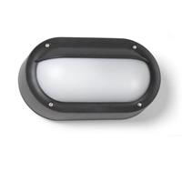 LEDS-C4 Wandleuchten außen Basic E27, Anthrazit, schwarz, weiß, Kunststoff, 05-9544-Z5-M3