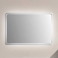 Furnitara Badspiegel mit Glasrahmen LED Beleuchtung