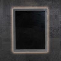 Furnitara Design Badspiegel mit Glasrahmen LED Beleuchtung