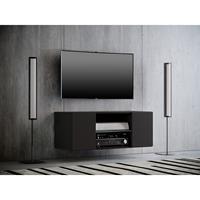 VCM TV Schrank Lowboard Tisch Board Fernseh Sideboard Wandschrank Jusa, Breite: 95 cm schwarz