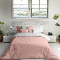 Naturals Bettdeckenbezug  Weiß Rosa (Mått: UK dubbelsäng (220 x 270 cm))