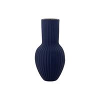 Bloomingville Christal Vase / Keramik - Ø 13,5 x H 26,5 cm -  - Blau
