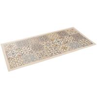 Pergamon Vinyl Teppich Küchenläufer Evora Fliesenoptik Teppichläufer beige Gr. 65 x 150