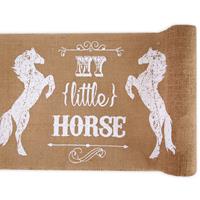 Santex Mein kleines Pferd Tischläufer aus Jute mit Schriftzug "My Little Horse"