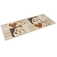 Pergamon Küchenläufer Teppich Trendy Kaffee Heart Teppichläufer beige Gr. 60 x 150