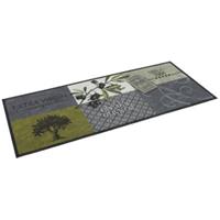 Pergamon Küchenläufer Teppich Trendy Olives Teppichläufer grau Gr. 60 x 150