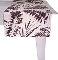 Linen & More Tischläufer Palm Leaf, 50x140cm weiß Gr. 50 x 140