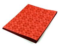 1-PACK Damasttischdecke Tischtuch aus Papier, gefaltet 180 x 120 cm rot
