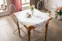 HOME Living Tischdecke Rosenstickerei Tischdecken weiß
