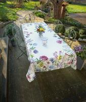 HOME Living Tafeldecke Blumenwiese Tischdecken weiß